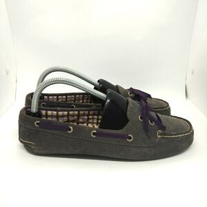 Sperry Top Sider‎ Grey Flat Suede Loafers Women's Size 9.5 M